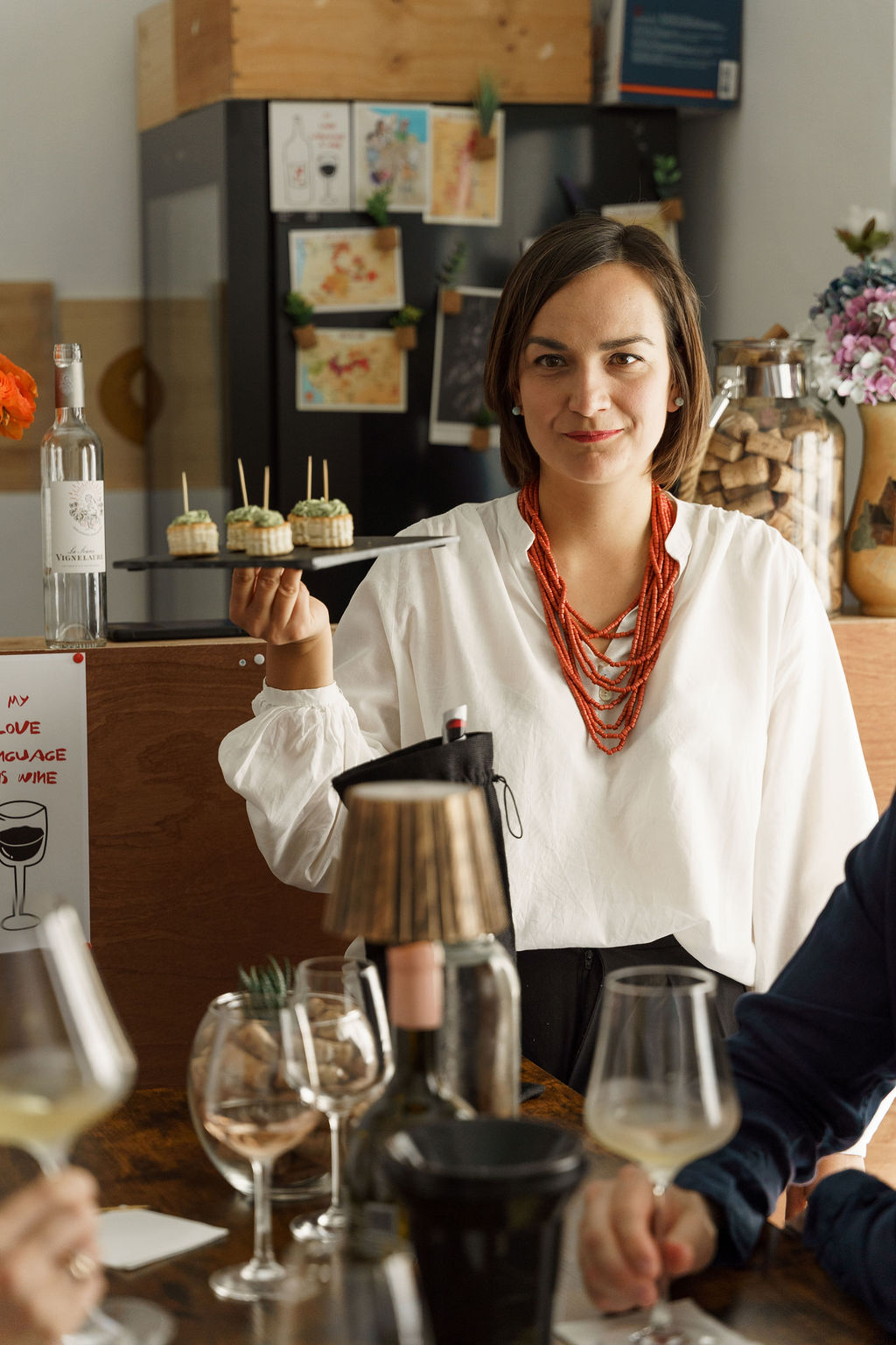 Certified sommelier and founder of VinoLove leading a food and wine tour in Nice, France